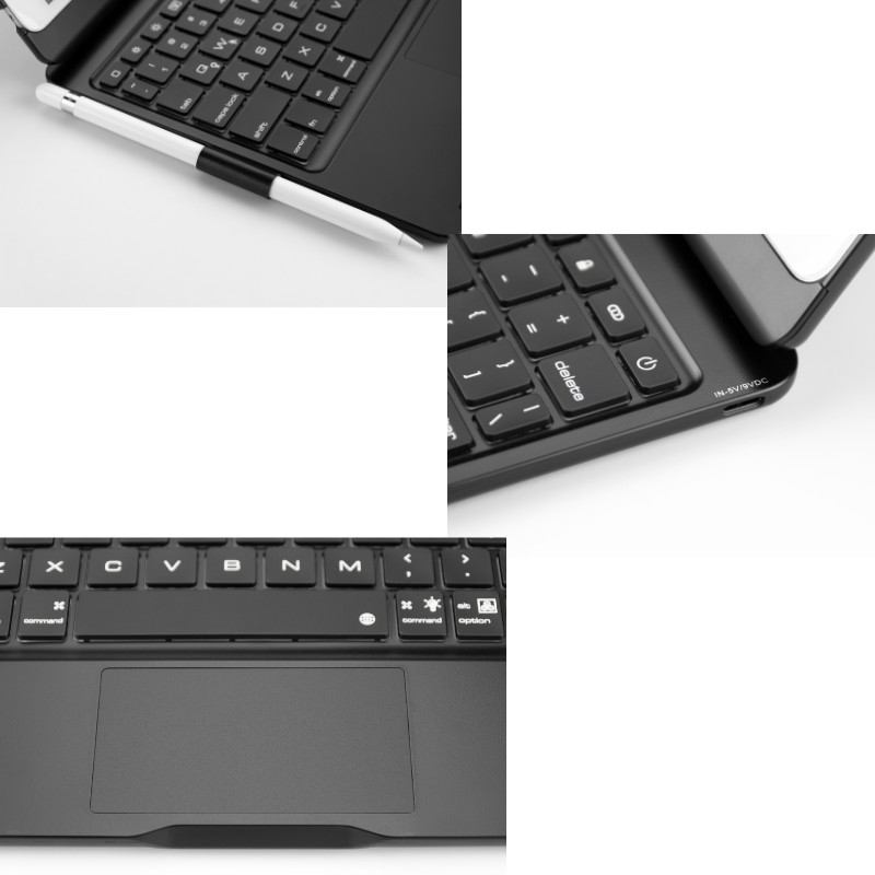Cargue la imagen en el visor de la galería, 360 Degree Rotating Wireless Touchpad Keyboard Cover Case for iPad 7/8/9 10.2'' 7/8/9th Gen 2019/2020/2021 - KIBO