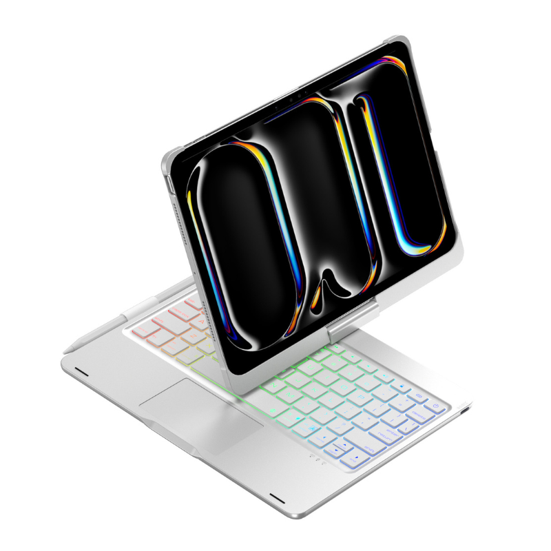 Cargue la imagen en el visor de la galería, 360 Degree Rotating Wireless Touchpad Keyboard Cover Case for iPad 7/8/9 10.2'' 7/8/9th Gen 2019/2020/2021 - KIBO