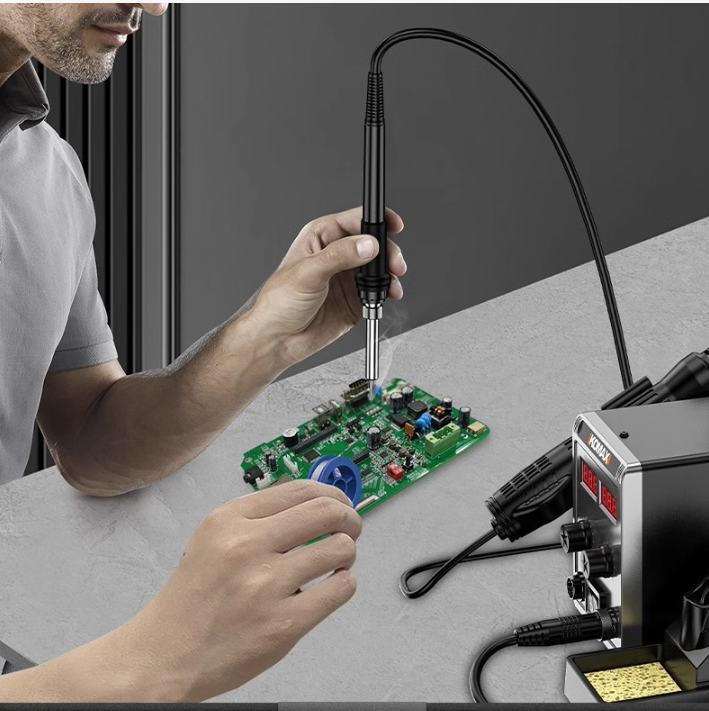 Cargue la imagen en el visor de la galería, Komax 700W High Power 2 in 1 Soldering & Heating Hot Air Gun SMD Rework Station Soldering Station - Polar Tech Australia