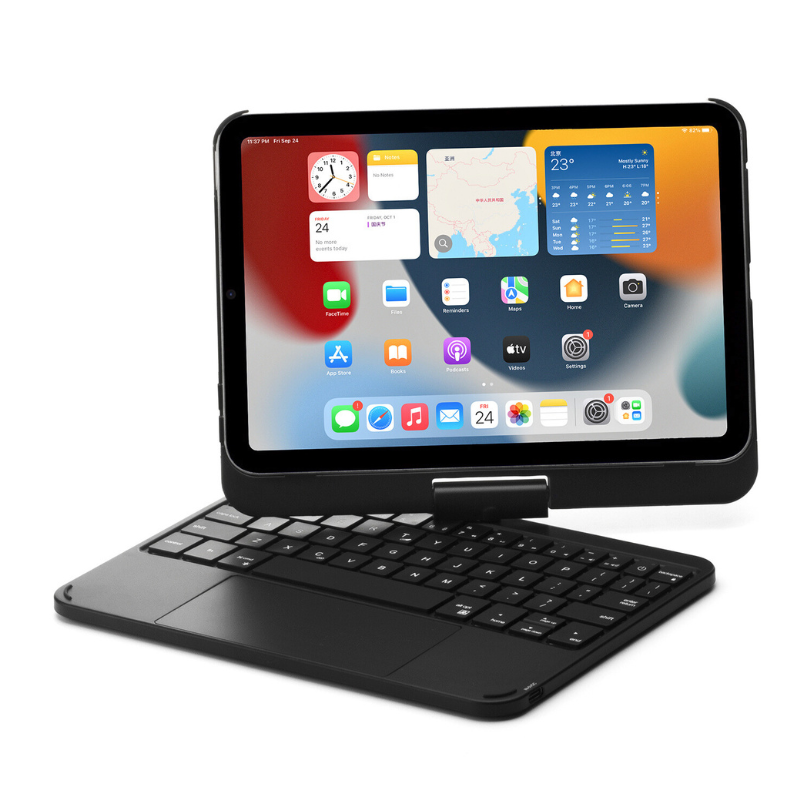 Load image into Gallery viewer, 360 Degree Rotating Wireless Touchpad Keyboard Cover Case for iPad Mini 6/7 8.3'' 6/7th Gen 2021/2024 - KIBO