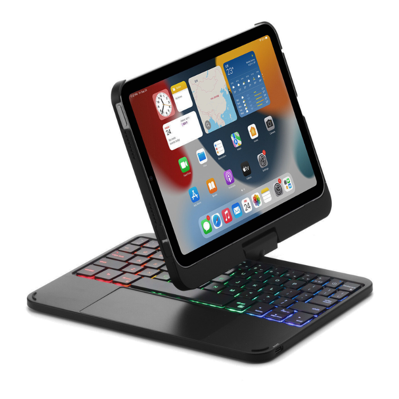 Load image into Gallery viewer, 360 Degree Rotating Wireless Touchpad Keyboard Cover Case for iPad Mini 6/7 8.3'' 6/7th Gen 2021/2024 - KIBO