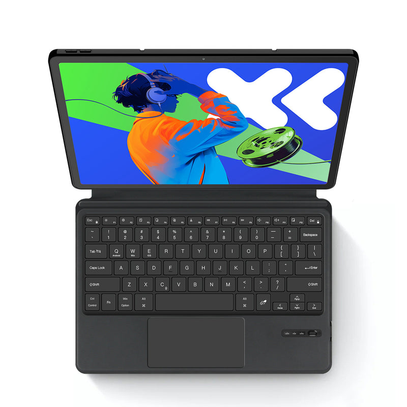 Load image into Gallery viewer, Lenovo Idea Tab Pro 12.7" 2025 (TB373FU/TB375FC) - Bluetooth Integrated Leather Touch Rotating Keyboard Case - Polar Tech Australia