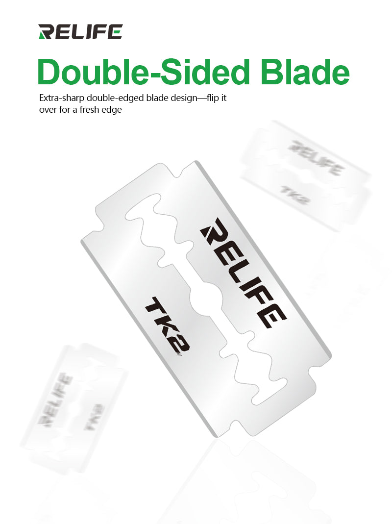 Load image into Gallery viewer, RELIFE TK2 Stainless Steel Double-Sided Blade/200 pieces