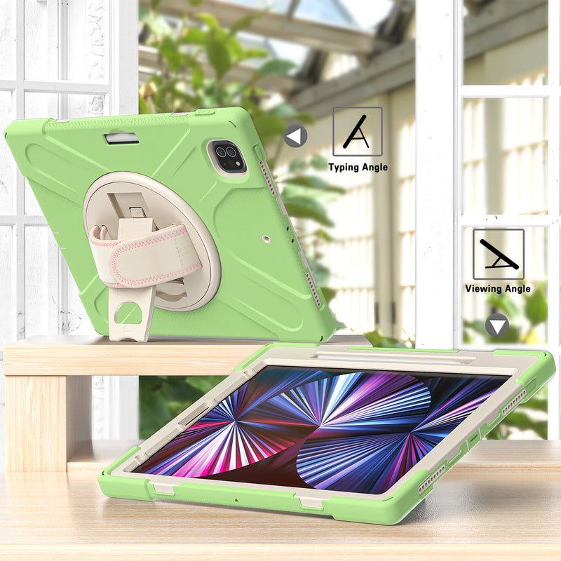 Load image into Gallery viewer, Apple iPad Pro 12.9" 4th/5th/6th Gen 360 Degree Rotation Heavy Duty Hand Strap Handle Case - Polar Tech Australia