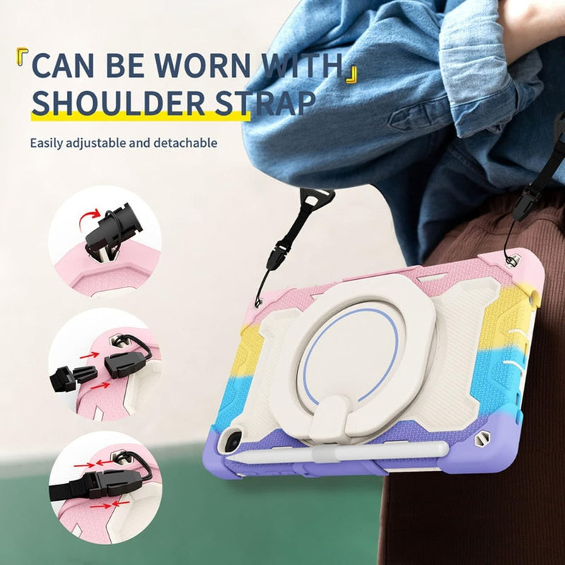 Load image into Gallery viewer, Lenovo Tab M11/K11 11.0" inch 2024 - Silicone + PC Heavy Duty Series Case With 360° Rotating Stand - Polar Tech Australia