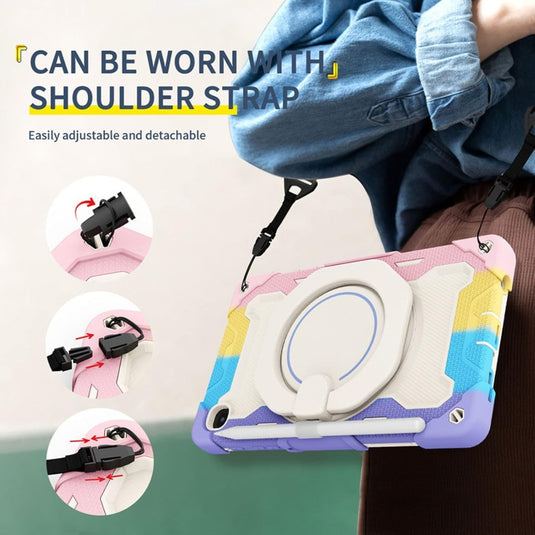 Lenovo Tab M11/K11 11.0" inch 2024 - Silicone + PC Heavy Duty Series Case With 360° Rotating Stand - Polar Tech Australia