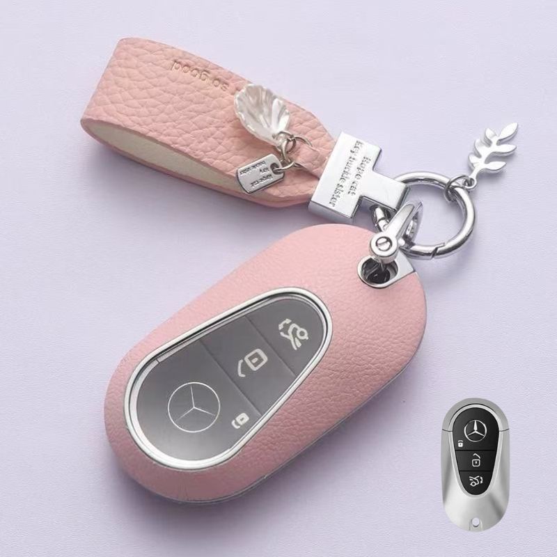 Load image into Gallery viewer, Mercedes Benz Stylish Elegant PU Leather Protection Car Key Fob Case Cover For Benz A, C, E, S-Class, GLC, GLE, GLS, GLS, EQC, EQS - Polar Tech Australia