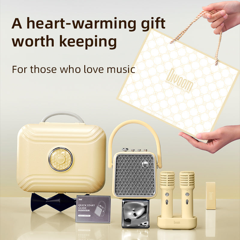 Load image into Gallery viewer, Divoom SongBird-HQ-SE Portable Bluetooth Speaker Dual Microphone Microphone Singing Camping Birthday Perfect Gift