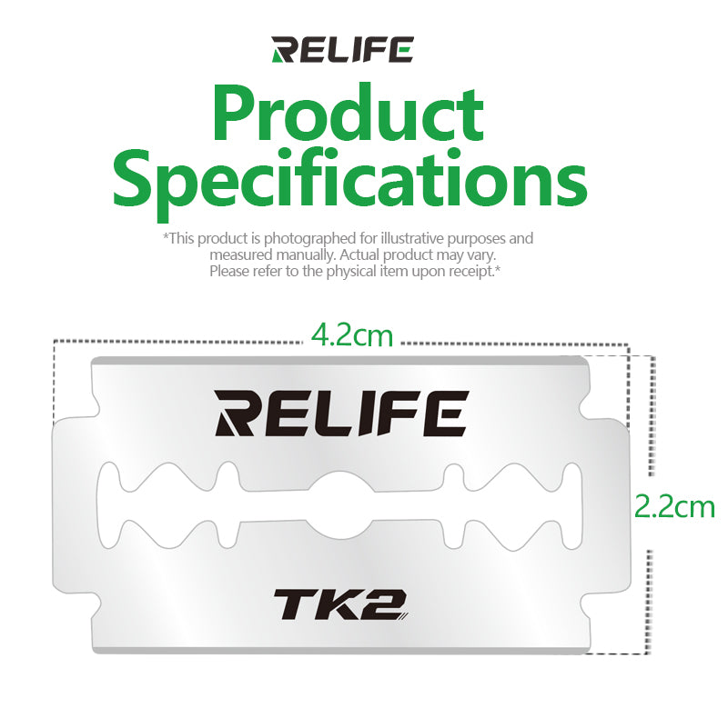 Load image into Gallery viewer, RELIFE TK2 Stainless Steel Double-Sided Blade/200 pieces