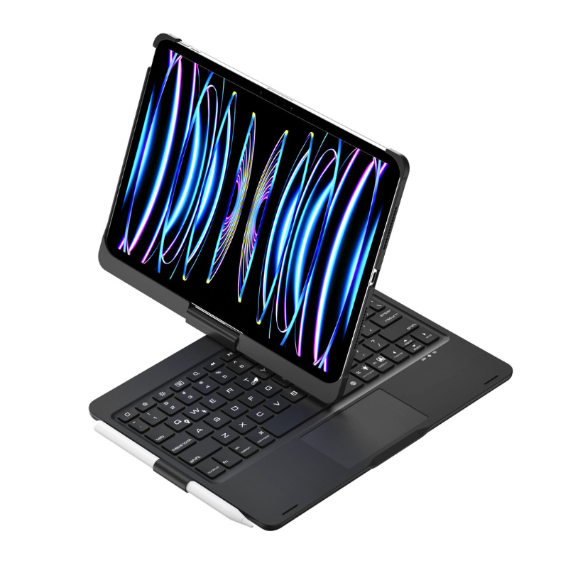 Load image into Gallery viewer, 360 Degree Rotating Wireless Touchpad Keyboard Cover Case for iPad 7/8/9 10.2'' 7/8/9th Gen 2019/2020/2021 - KIBO