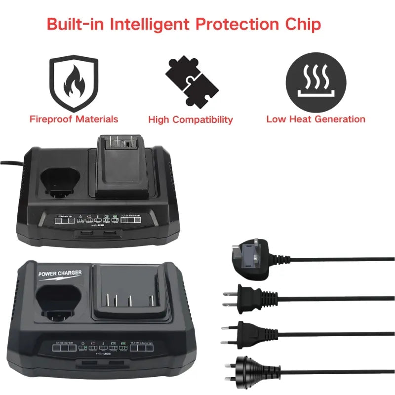 Chargez l'image dans la visionneuse de la galerie, Replacement Fast Dual Port Charger GAX1218V For Bosch 10.8V-20V Electrical Tool Li-ion Battery - Polar Tech Australia