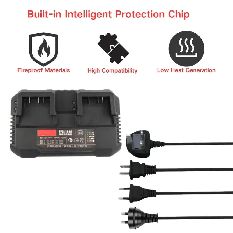 Cargue la imagen en el visor de la galería, Replacement Dual Charger For DongCheng 18V-2A Tool Battery - Polar Tech Australia