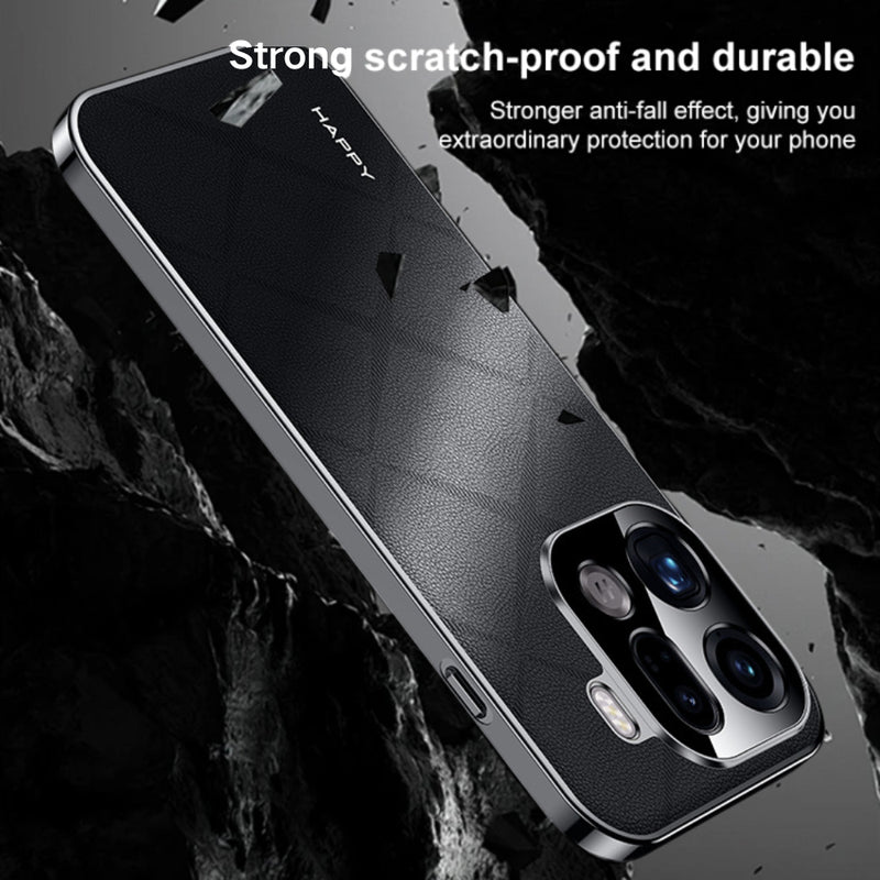 Load image into Gallery viewer, OPPO Find X9 Pro - Plain Leather PC Phone Case