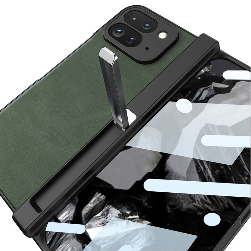 Load image into Gallery viewer, Google Pixel 9 Pro Fold - Integrated Frosted Fold Hinge Leather Phone Case - Polar Tech Australia