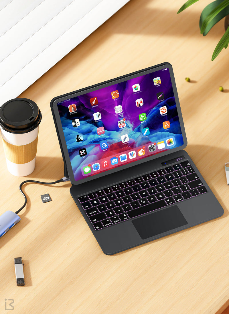 Load image into Gallery viewer, Apple iPad Pro 3/4/5/6 12.9" & Air 6 13” - Magnetic Suspension Magic Keyboard Case - Polar Tech Australia