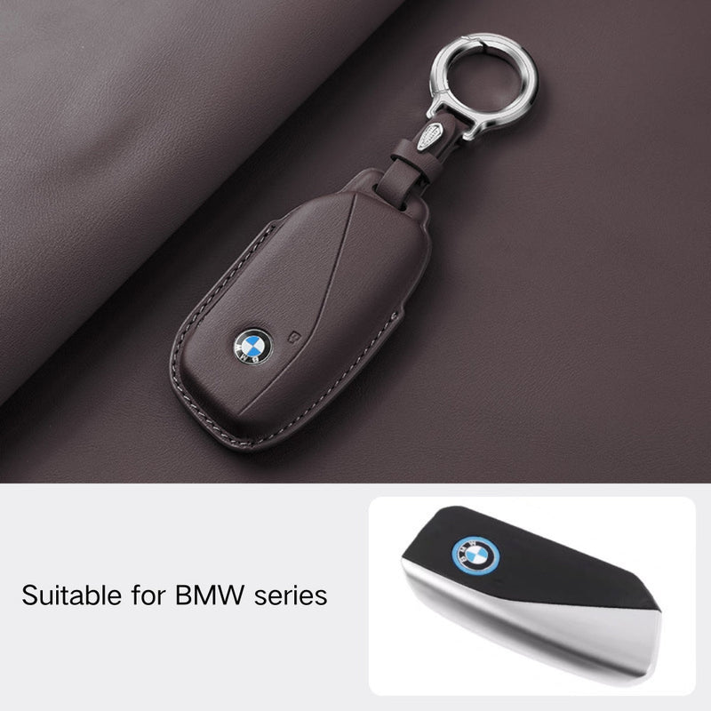 Load image into Gallery viewer, BMW Leather Car Key Fob Case Cover For 1, 2, 3, 5, 7 Series, X1, X3, X5, X6, X7, ix1, ix40, ix50, i8 - Polar Tech Australia