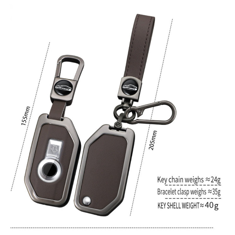 Load image into Gallery viewer, BMW Motorcycle Zinc Alloy + Leather Protection Car Key Fob Case Cover For R1200GS, R1250GS, R1200RT, K1600, K1600B - Polar Tech Australia
