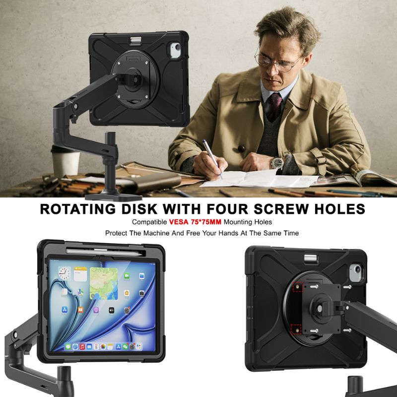 Cargue la imagen en el visor de la galería, Apple iPad Air 6/6th  11'' & Air 4/5 10.9'' & Pro 1/2/3/4 11'' - 360 Degree Rotate Shockproof Heavy Duty Tough Stand Case Cover With Pen Holder - Polar Tech Australia