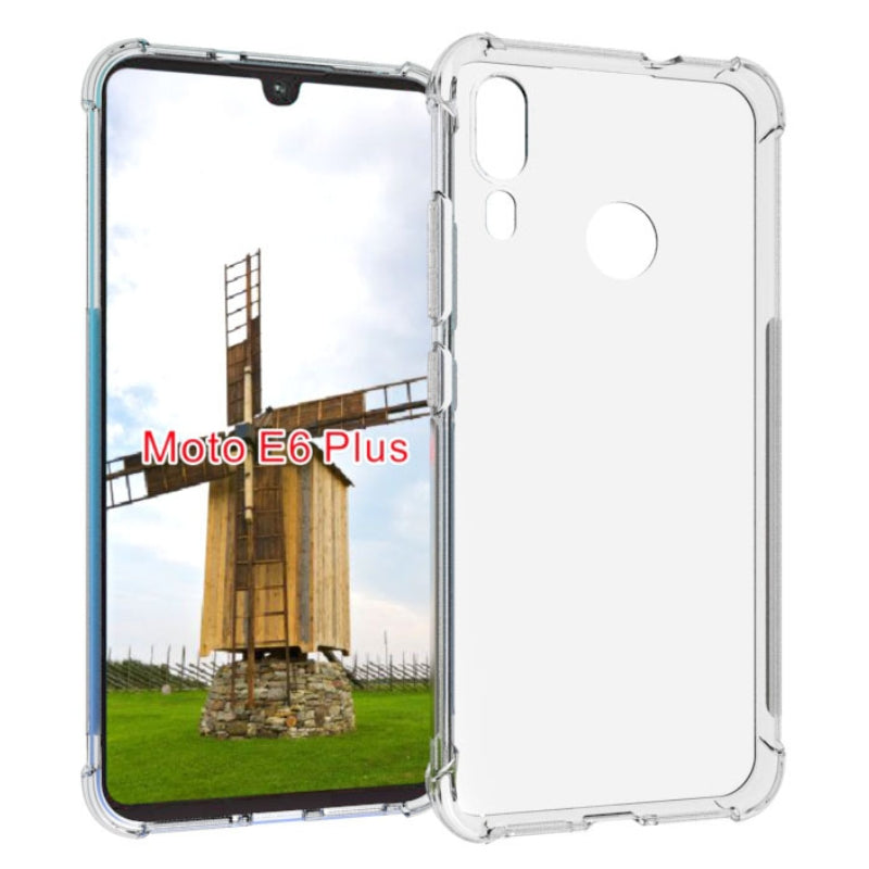 Cargue la imagen en el visor de la galería, Motorola Moto E6 Plus - AirPillow Cushion Transparent Soft Clear TPU Four Corners Protective Case - Polar Tech Australia