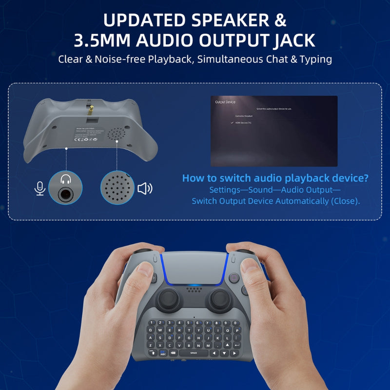 Load image into Gallery viewer, PS5 Keyboard 2.4G Wireless Chatpad for PS5 Controller (Controller not Included)