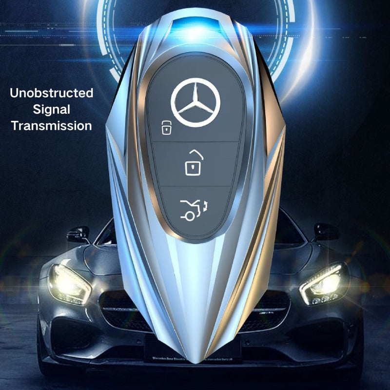 Load image into Gallery viewer, Mercedes Benz Mecha Style Zinc Alloy Car Key Fob Case Cover For Benz A, B, C, E, S, G-Class, GLA, GLB, GLC, GLE, GLS, CLA, CLS, EQC - Polar Tech Australia