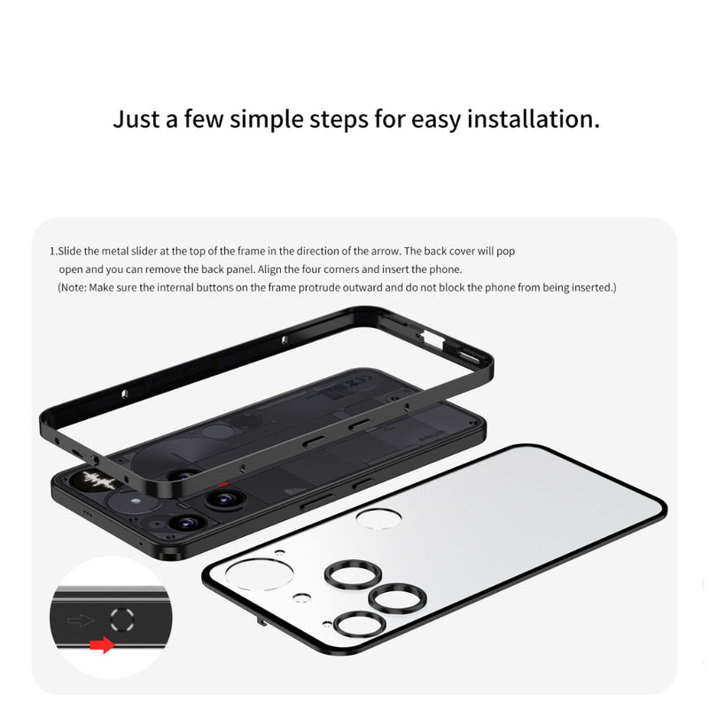 Cargue la imagen en el visor de la galería, Nothing Phone (3) - Snap Buckle Metal Frame Frosted Phone Case - Polar Tech Australia