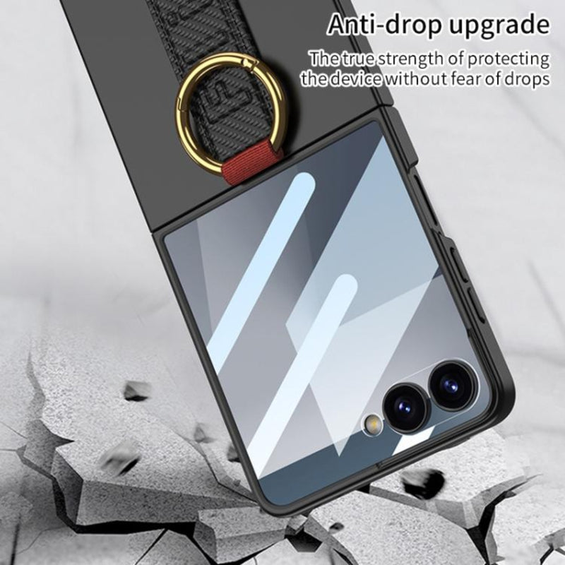 Cargue la imagen en el visor de la galería, Samsung Galaxy Z Flip7 5G - Integrated Ultrathin Shockproof Phone Case with Ring Wrist Strap - Polar Tech Australia