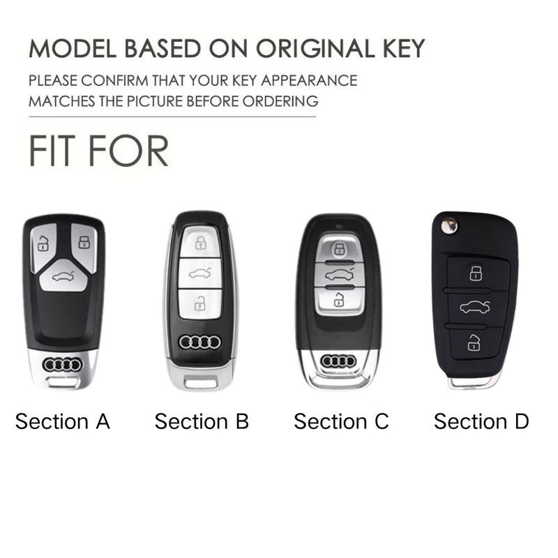 Load image into Gallery viewer, Audi Stylish with Cool Shockproof Car Key Protective Fob Case Cover For A3, A4, A5, A6, Q2, Q3, Q5, Q7, Q8, e-tron - Polar Tech Australia