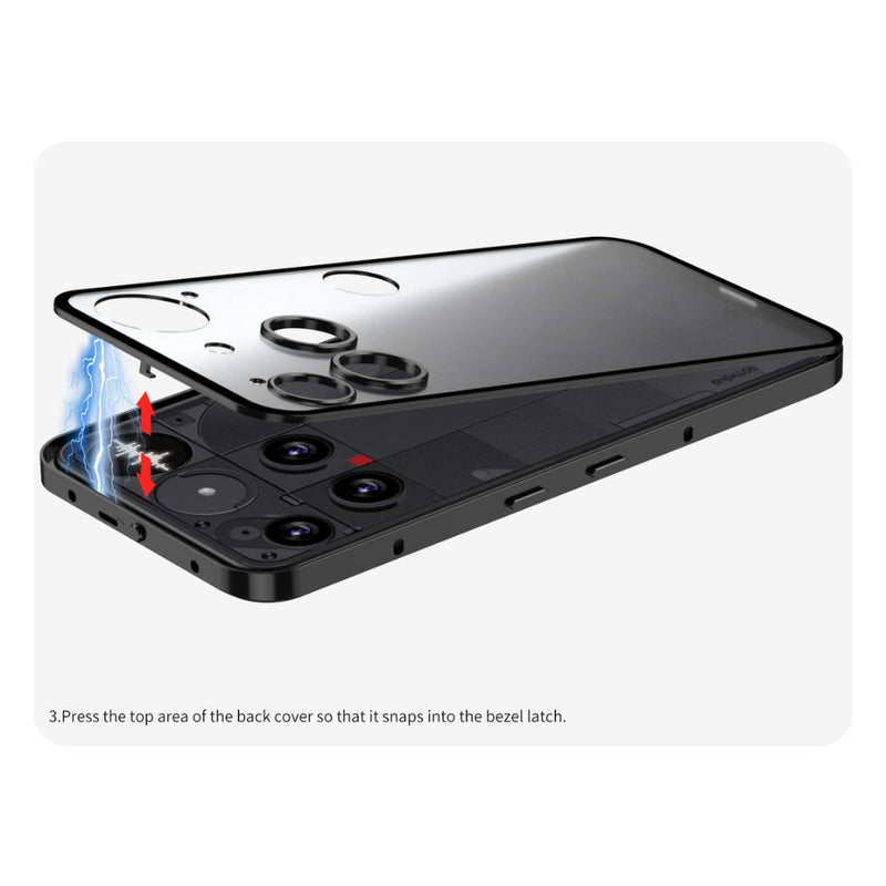 Cargue la imagen en el visor de la galería, Nothing Phone (3) - Snap Buckle Metal Frame Frosted Phone Case - Polar Tech Australia