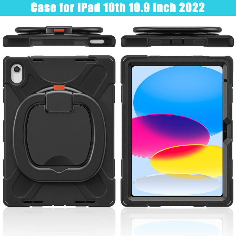 Cargue la imagen en el visor de la galería, Apple iPad 10th 2022 10.9“ EVA Kid Friendly Heavy Duty Ring Holder Stand Case - Polar Tech Australia