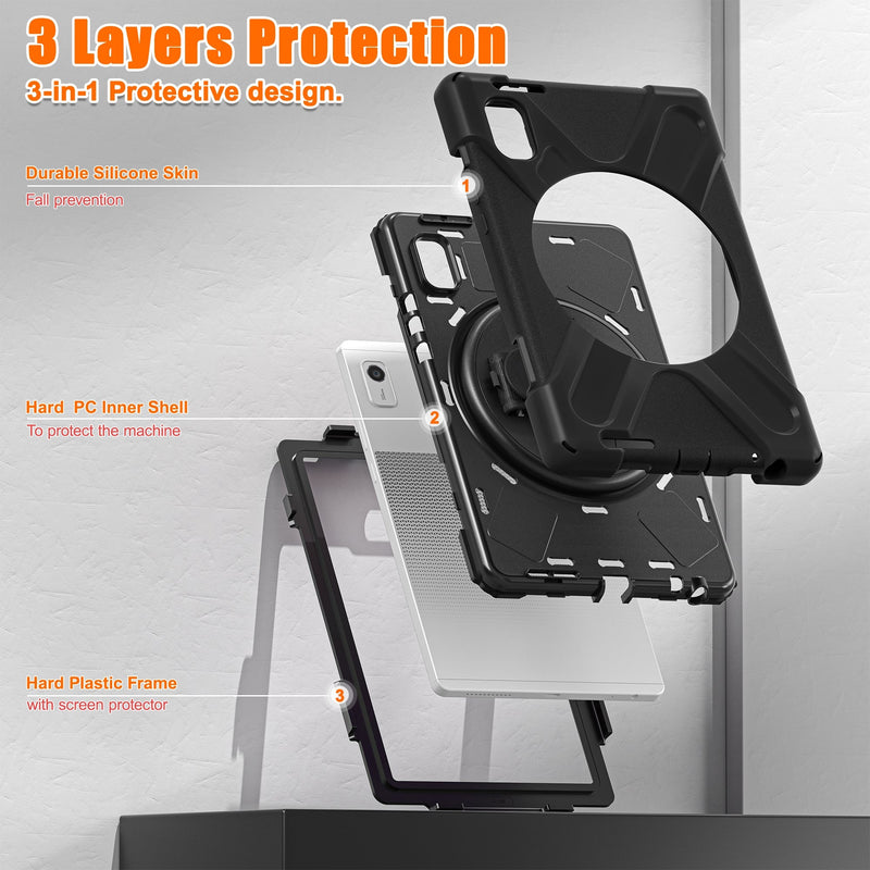 Chargez l'image dans la visionneuse de la galerie, Lenovo Tab M8 8" inch 2019 (TB-8505) 360 Rotation Heavy Duty Kid Friendly Handle Case - Polar Tech Australia