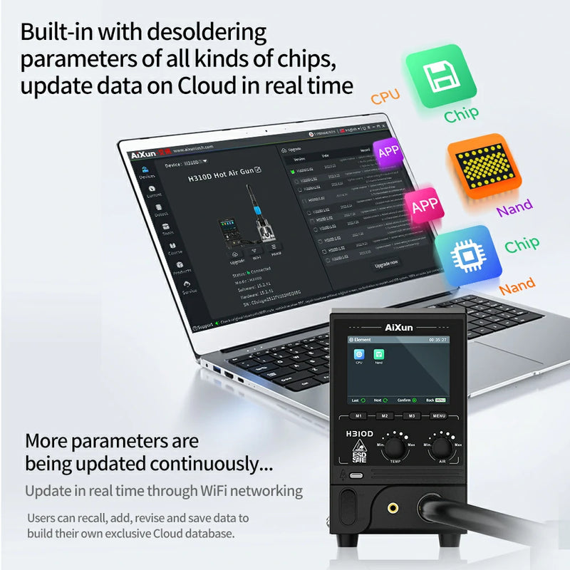 Cargue la imagen en el visor de la galería, AiXun H310D Smart Hot Air Rework Station for BGA Repair - Polar Tech Australia