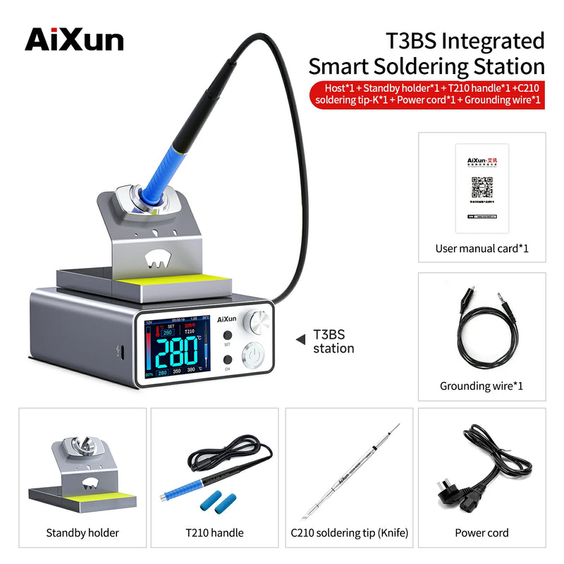 Cargue la imagen en el visor de la galería, AiXun T3BS 75W Integrated Soldering Station – Precision Electronics Repair - Polar Tech Australia