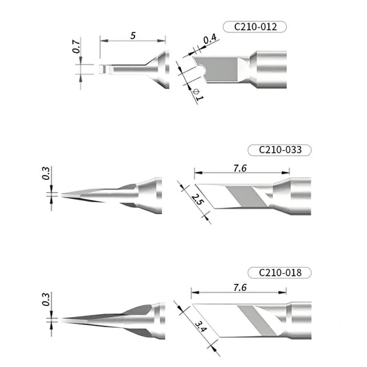 AiXun C210 Customized Soldering Iron Tips – High-Performance Replacement for Precision Soldering - Polar Tech Australia