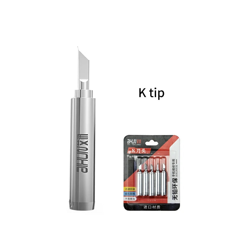 Chargez l'image dans la visionneuse de la galerie, AiXun 936 Universal Lead-Free Silver Soldering Iron Tips – 5PCS Set - Polar Tech Australia