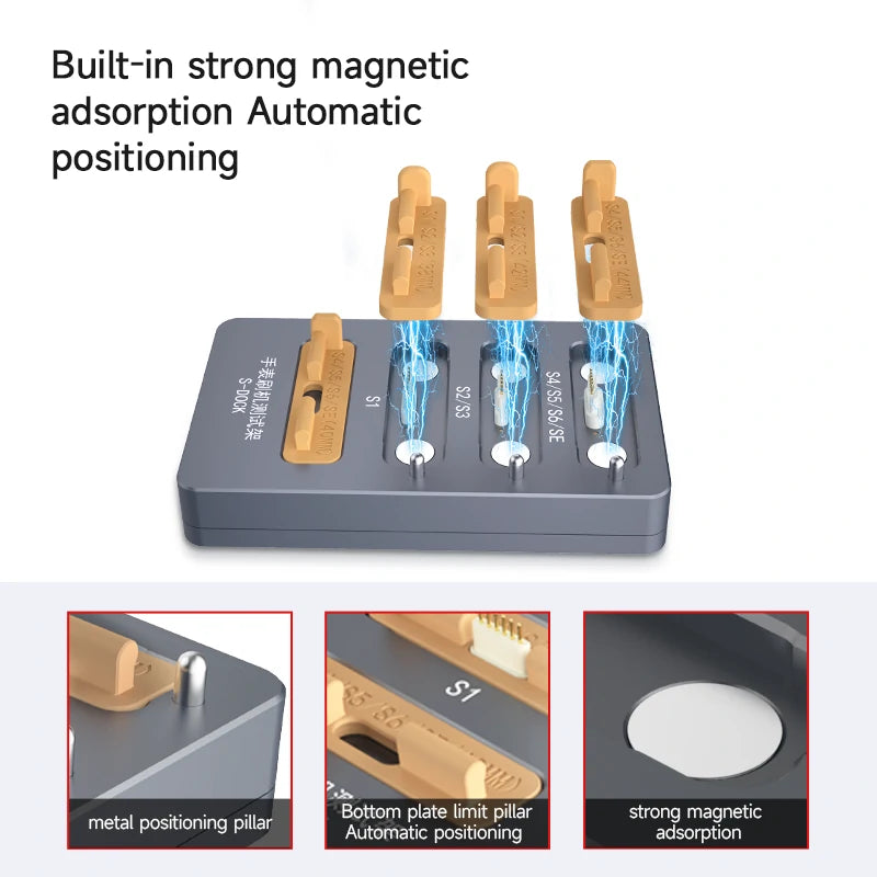 Cargue la imagen en el visor de la galería, AiXun S-DOCK Apple Watch One-Key Restoring Test Stand – Essential Tool for iWatch Repair - Polar Tech Australia