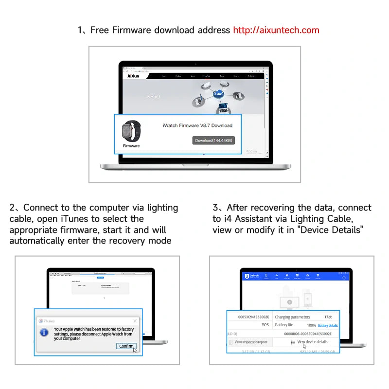 Cargue la imagen en el visor de la galería, AiXun S-DOCK Apple Watch One-Key Restoring Test Stand – Essential Tool for iWatch Repair - Polar Tech Australia