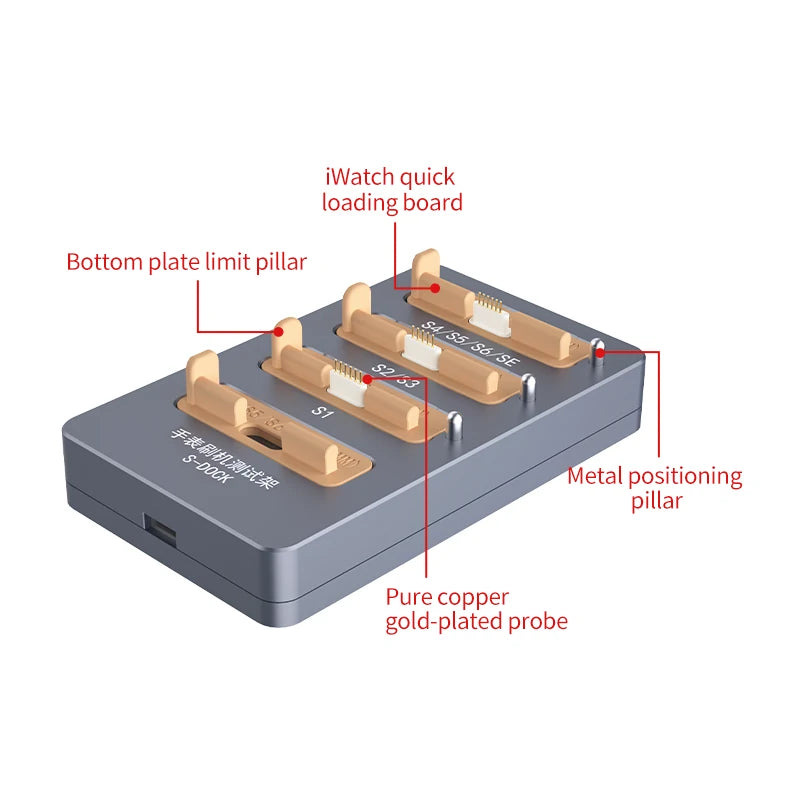 Cargue la imagen en el visor de la galería, AiXun S-DOCK Apple Watch One-Key Restoring Test Stand – Essential Tool for iWatch Repair - Polar Tech Australia