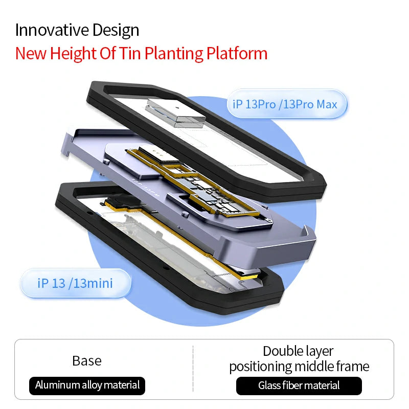 Cargue la imagen en el visor de la galería, AiXun Z13 Middle Frame Tin Planting Platform – Professional Reballing Tool for iPhone 13 Series - Polar Tech Australia