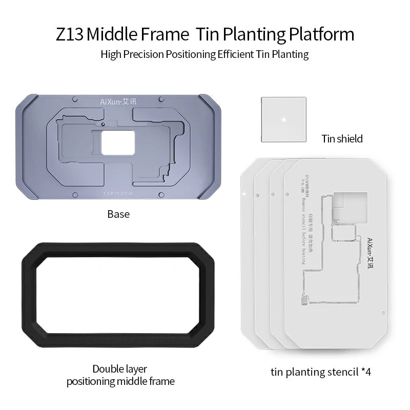 Cargue la imagen en el visor de la galería, AiXun Z13 Middle Frame Tin Planting Platform – Professional Reballing Tool for iPhone 13 Series - Polar Tech Australia