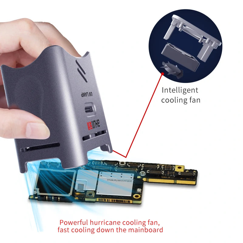 Load image into Gallery viewer, AiXun Hurricane UV Lamp – 2-in-1 Mobile Repair UV Curing Lamp with Fan - Polar Tech Australia