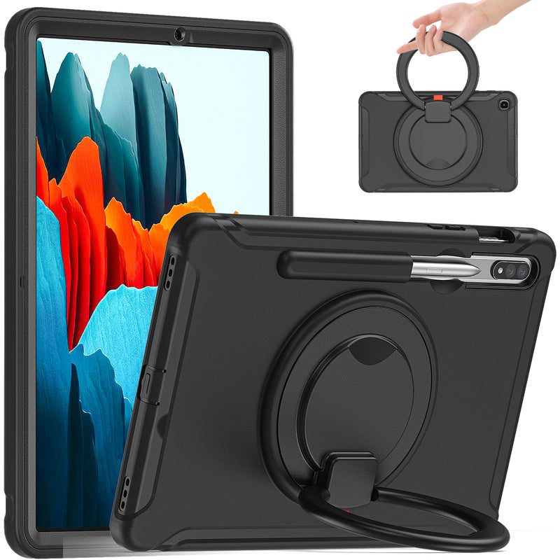 Load image into Gallery viewer, Samsung Galaxy Tab S8 Ultra & S9 Ultra 14.6" - 360 Degree Rotate Shockproof Heavy Duty Tough Ring Holder Stand Case Cover With Pen Holder - Polar Tech Australia