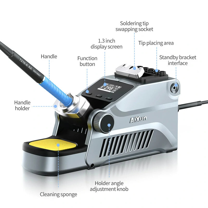 Cargue la imagen en el visor de la galería, AiXun T380 Portable Smart Soldering Station - Polar Tech Australia