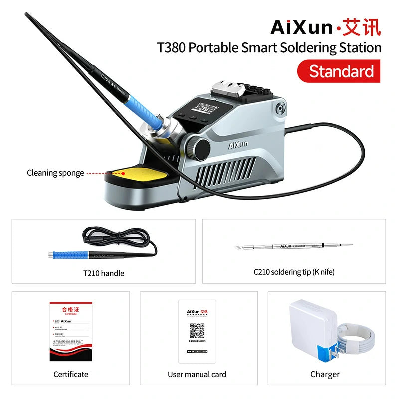 Cargue la imagen en el visor de la galería, AiXun T380 Portable Smart Soldering Station - Polar Tech Australia
