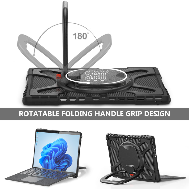 Load image into Gallery viewer, Microsoft Surface Pro 8 (1983) - 360 Degree Rotate Shockproof Heavy Duty Tough Stand Case Cover With Pen Holder - Polar Tech Australia