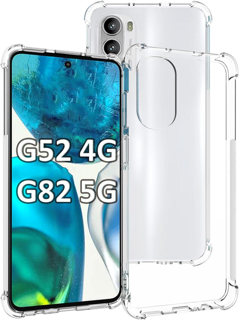 Cargue la imagen en el visor de la galería, Motorola Moto G82 5G / Moto G52 - AirPillow Cushion Transparent Soft Clear TPU Four Corners Protective Case - Polar Tech Australia