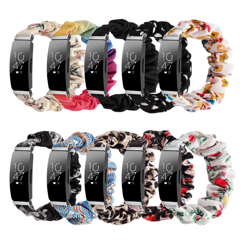 Cargue la imagen en el visor de la galería, Elastic Scrunchie Band for Fitbit Inspire 1 / Inspire HR / Inspire 2 / Inspire 3 – Replacement Strap - Polar Tech Australia