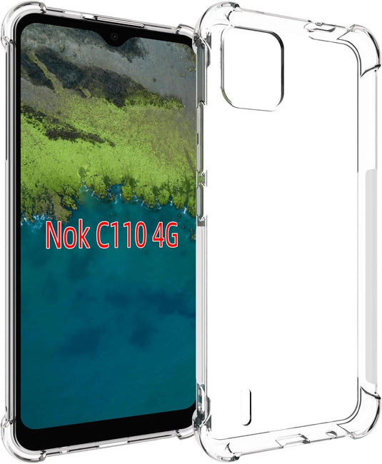 Nokia C110 - AirPillow Cushion Transparent Soft Clear TPU Four Corners Protective Case - Polar Tech Australia