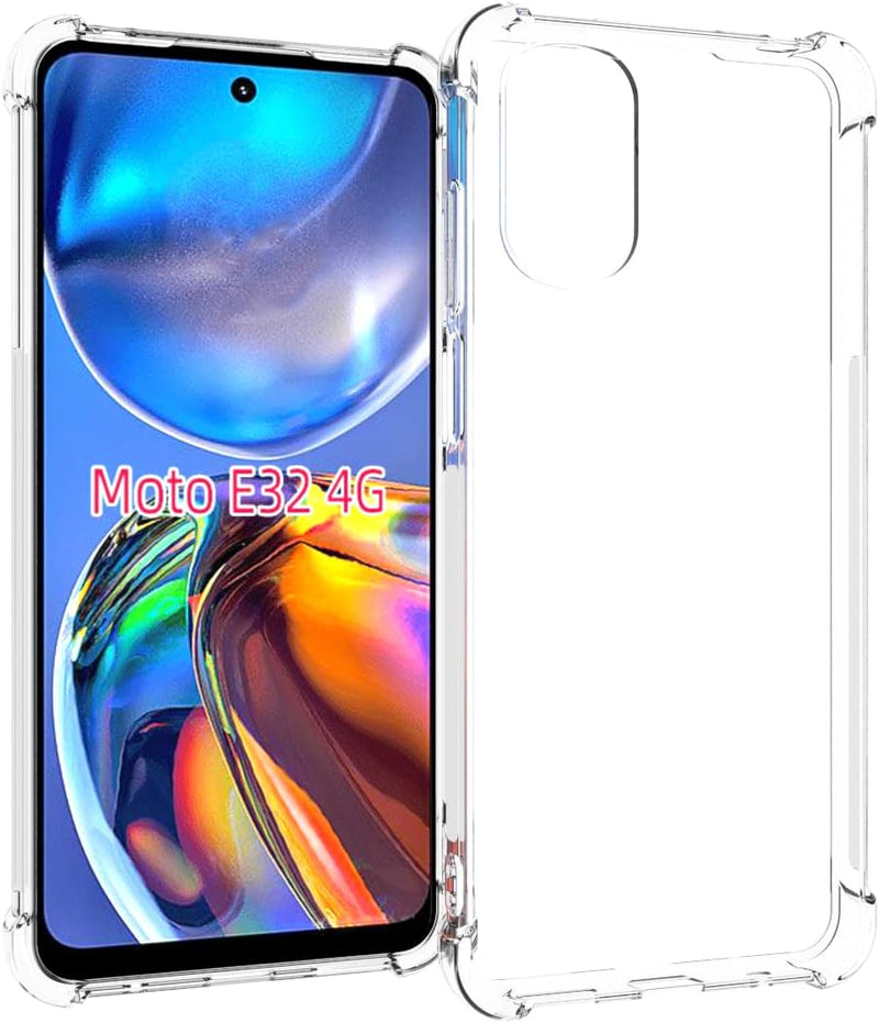 Cargue la imagen en el visor de la galería, Motorola Moto E32Y/Moto E32S - AirPillow Cushion Transparent Soft Clear TPU Four Corners Protective Case - Polar Tech Australia