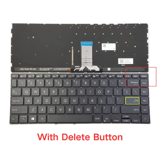 ASUS VivoBook Flip 14 TM420 TM420IA TP420 TP470 - Keyboard With Back Light US Layout Replacement Parts - Polar Tech Australia